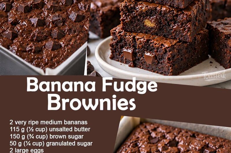 Fudgy Banana Brownies