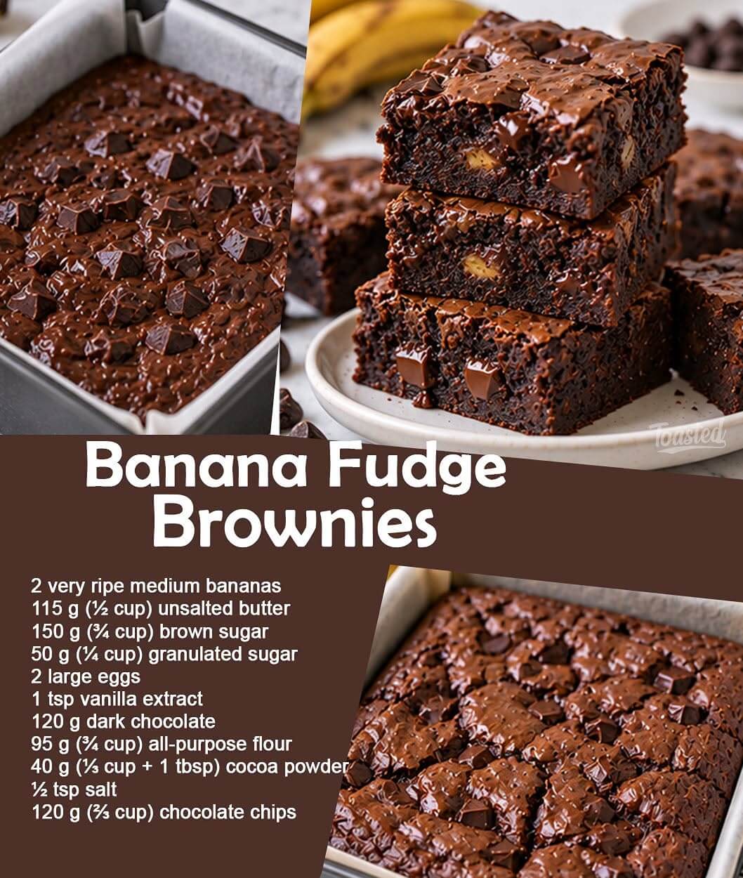 Fudgy Banana Brownies