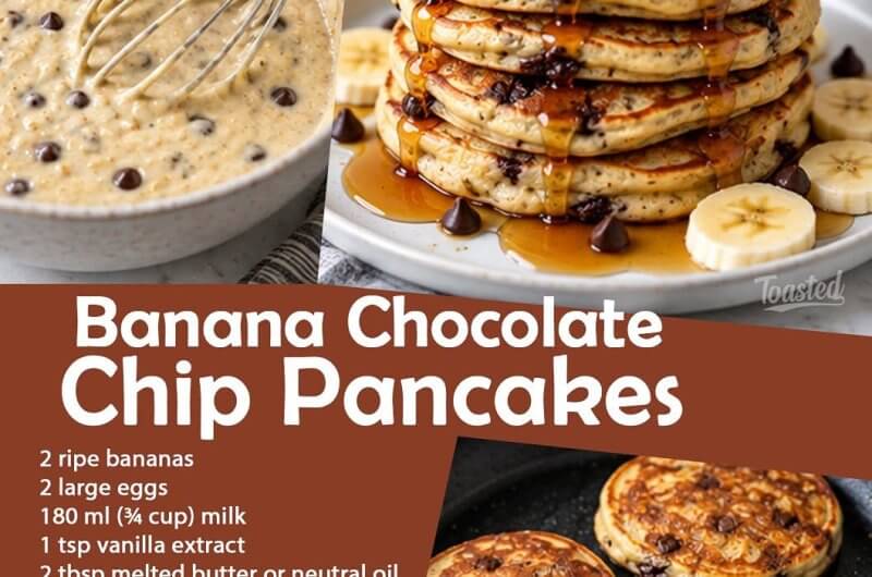 Banana Chocolate Chip Pancakes