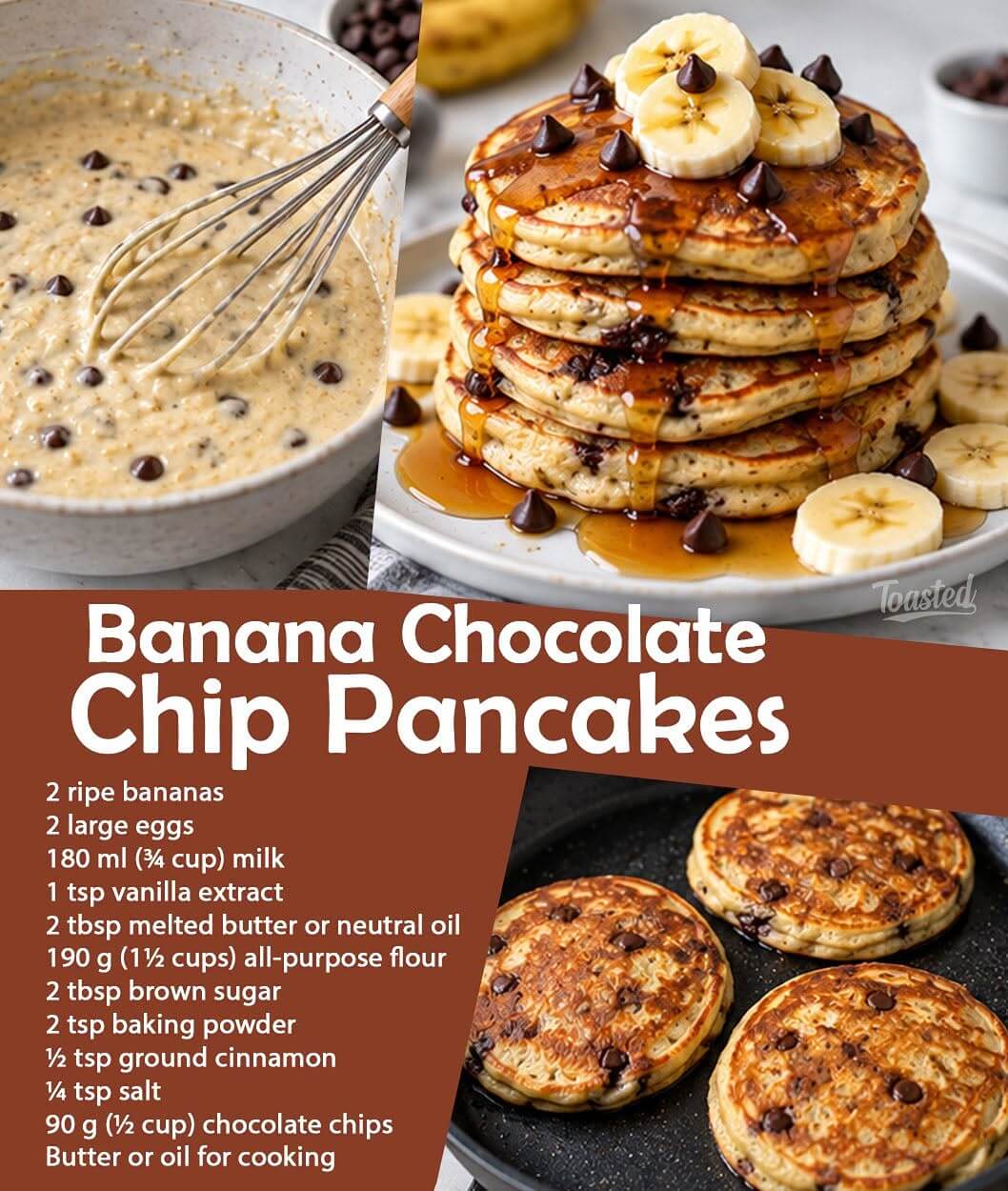 Banana Chocolate Chip Pancakes