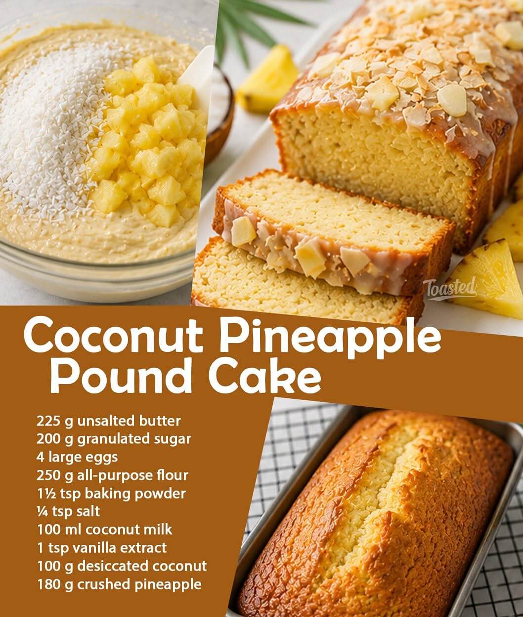 Coconut Pineapple Pound Cake
