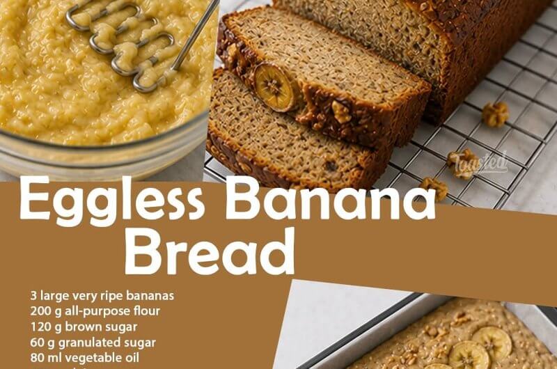 Soft and Moist Eggless Banana Bread