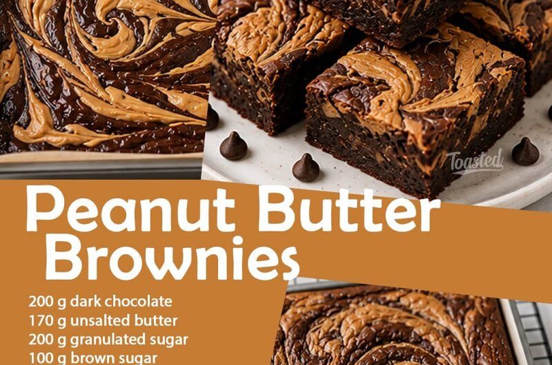 Fudgy Peanut Butter Swirl Brownies