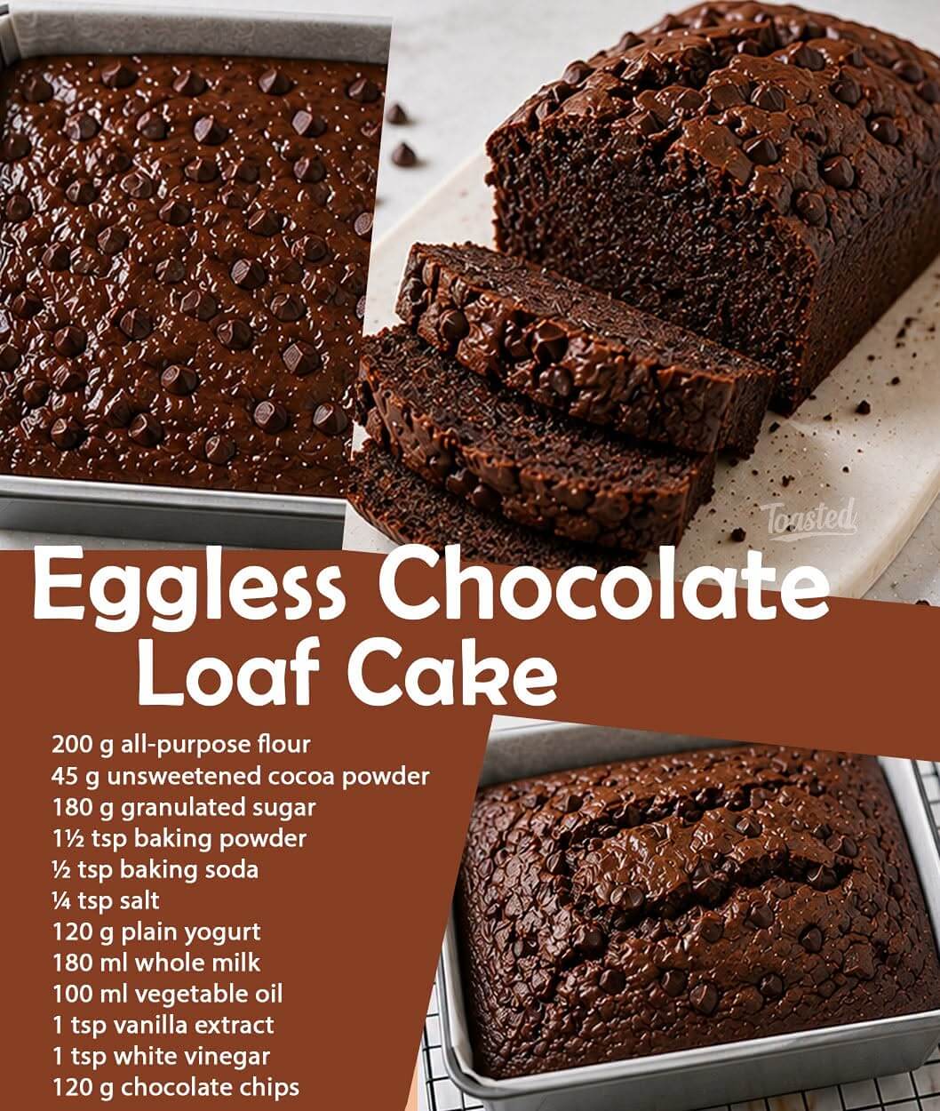 Eggless Chocolate Loaf Cake